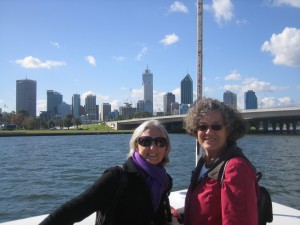 Heading up the Swan River to the CBD