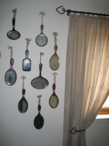 A cute use of old hand mirrors