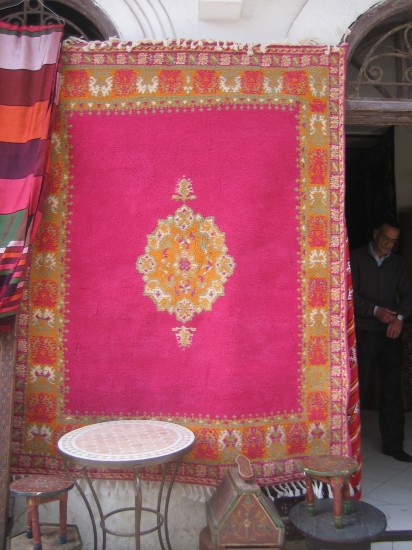 Carpet in the shop in Morocco